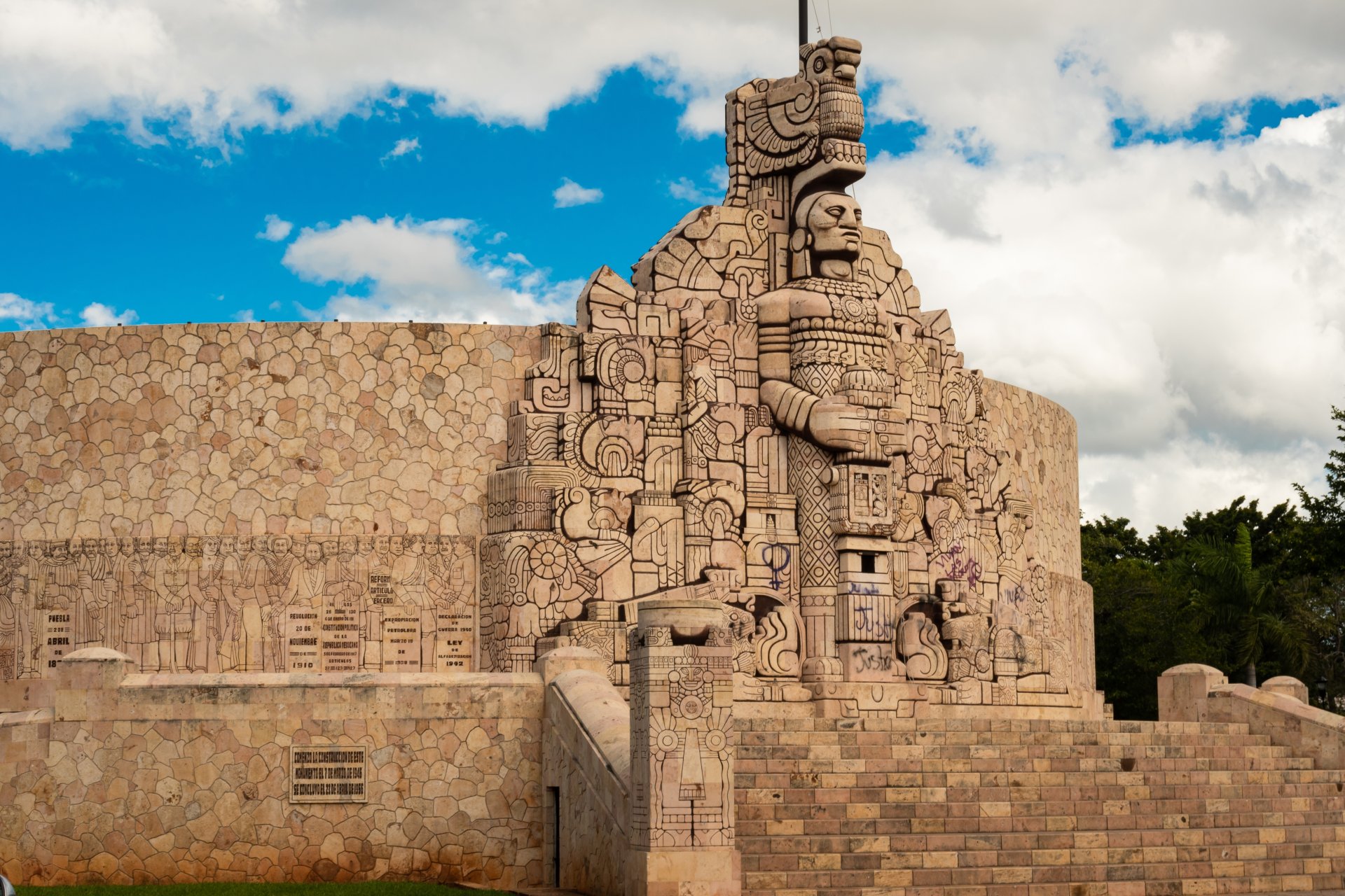 Monumento a la Patria situat pe Paseo Montejo in Merida, Yucatan, Mexic