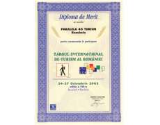 Diploma de merit Targul International de Turism, 2002