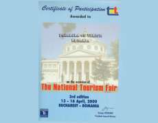 Certificat de participare Targul National de Turism, 2000