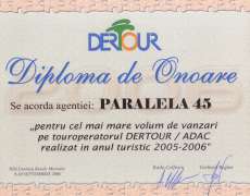 Diploma de onoare Dertour 2005 - 2006